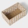 Basket for storage of handmade lauded “Aika”, 27.5 × 17 × 12 cm, beige-white color