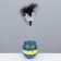 Nevali toy with cat mint and feather, 9.5 cm, blue