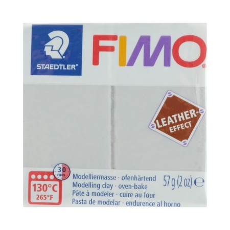 Plastic-polymer clay, 57 g, Leather-Effect (with skin effect), blue-gray