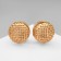 Earrings Metal "Accord" Weaving, Sphere, Color Gold