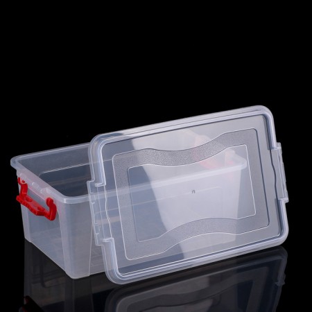 Storage container with a lid, 14 l, 42.7 × 28.9 × 17.8 cm, the color is transparent-1