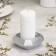 Square Square from gypsum with beveled corners is small, 9x3.5cm, silver