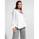 Women's shirt with an asymmetric Basque Contse Elegant, size XL, color White