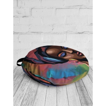 Pillow Sidushka "Colorious African", decorative, D = 52 cm-1
