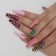 Follow nails "Bright leopard", 12 pcs, with adhesive plates, ballerina form, multi -colored