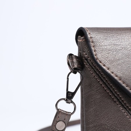 Bag-clate on magnet, long belt, bronze color-5