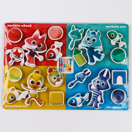 Velcro inserts, flower beds “sort objects” of 20 elements, on Velcro, study the color-11