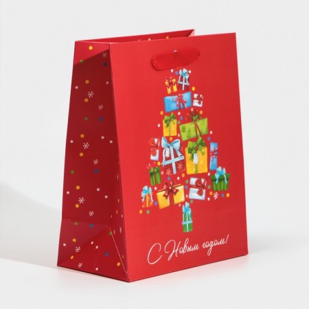 Laminated vertical “Gift” package, MS 18 x 23 x 10 cm, New Year-1