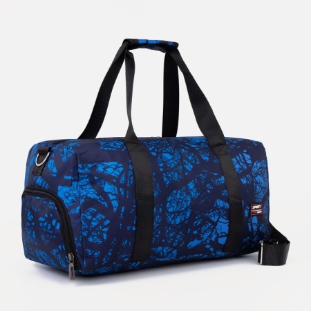Sports bag with lightning, external pocket, blue color