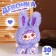 Soft toy "doll" in a costume bunny, 30 cm, purple color