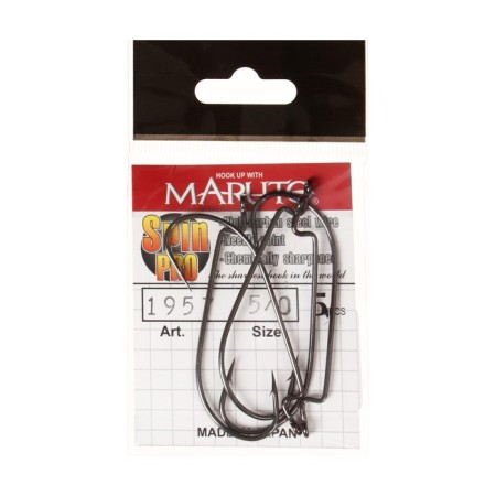 Offset hooks Maruto, series Spin Pro 1957, BN color, No. 5/0, 5 pcs.