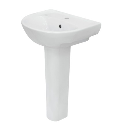 Sanita Sanita shell 55, with a hole for the mixer, white-3