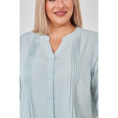 Female shirt, size 54, light green color-5