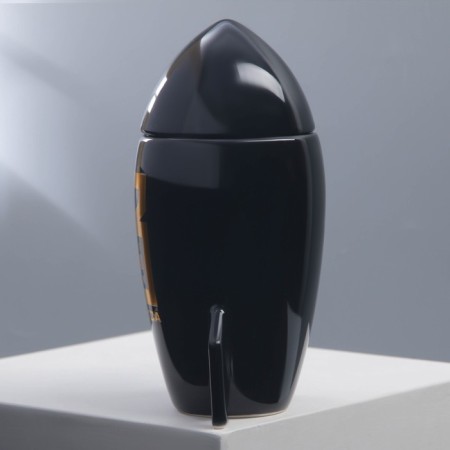 Ceramic mug "February 23", 300 ml, black color-1