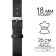 Watch strap, male, 18 mm, genuine leather, black