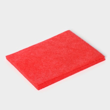 Napkins viscose universal shares, cleaning rags, 3 pcs, 30 × 38 cm, red color-2