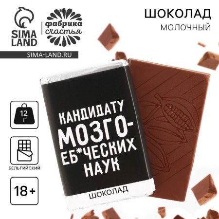 Milk chocolate "Candidate", 12 g. (18+)