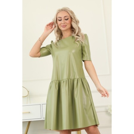 Female dress, size 50, green color-13