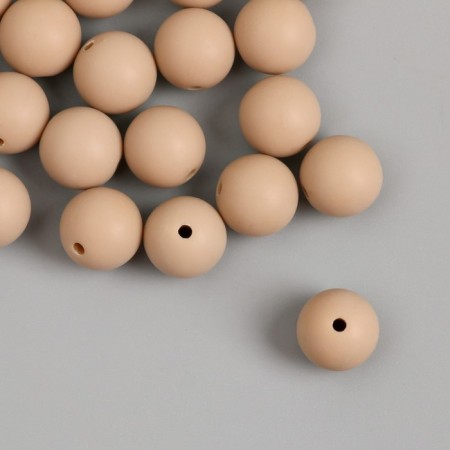 Beads for creativity plastic "Almond Temptation" matte d = 1.2 cm set of 20 g-1