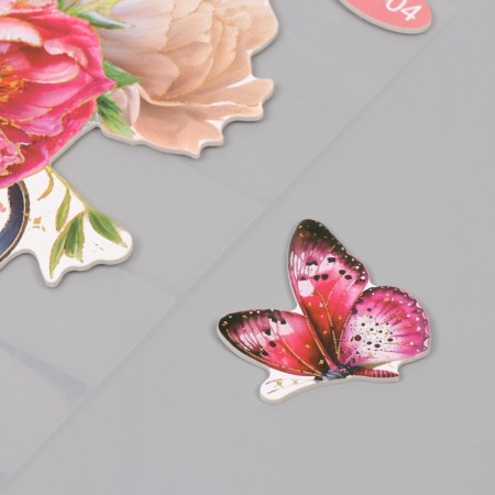Interior plastic sticker "peonies" 40x31 cm-2