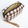 Lightning cosmetic bag, white/brown color