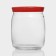 Bank for bulk products Cesni, 920 ml, red plastic cover