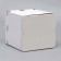 Box for the cake, with a window, without handles, white, 24 x 24 x 22 cm