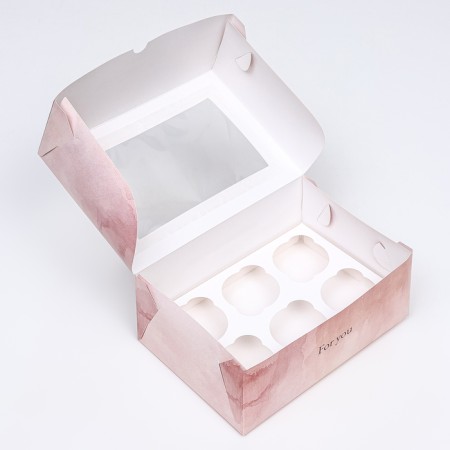 Packaging for 6 cupcakes with a window, "beautiful moments", 25 x 17 x 10 cm-4