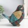 Polystone souvenir "Bird, blue-red snowflakes" sparkles 18.5x10x17 cm