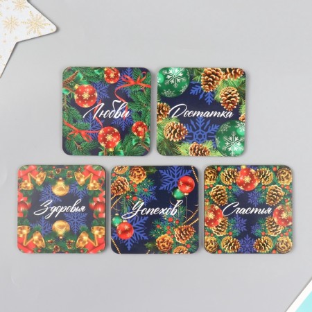 Magnet tree "Wishes. Bills" mix 5 types 7x7 cm-1