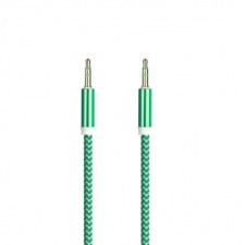 Audio Smartbuy A35, Jack 3.5 mm (M) -Jack 3.5 mm (M), in a braid, 1 m, green