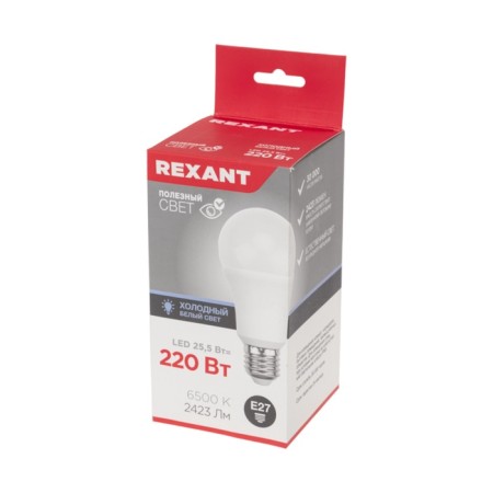 LED LED pear A80 25.5W E27 2423LM 6500K Cold light Rexant-2
