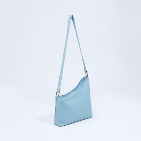 Bag Cross-Bodi with a zipper, blue color-1