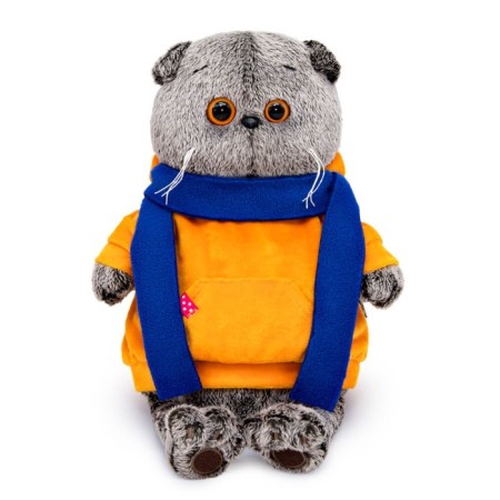 Soft toy "Basik in a sweatshirt with a scarf", 30 cm
