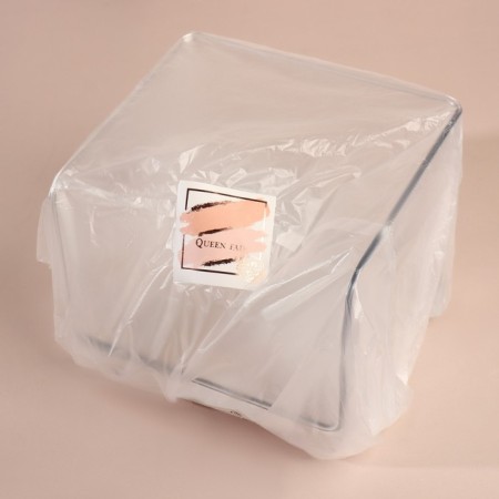 Organizer for storage, with handles, 1 section, 16.5 × 15 × 13 cm, the color is transparent-5