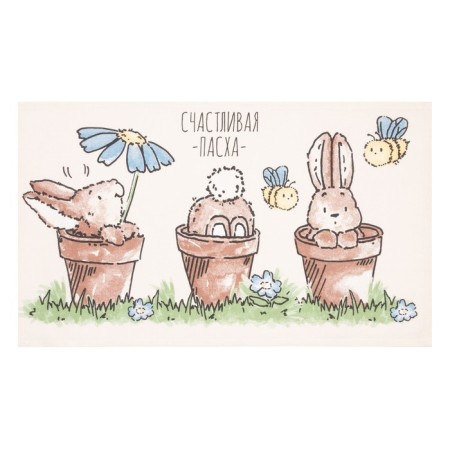 A set of towels of the kitchen shade "Light Easter" 35x60 cm - 4 pcs, 100% cotton-2