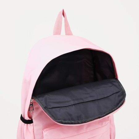 School backpack of textiles on lightning, Cute, 4 pockets, pink color-5
