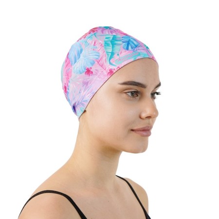 Hat of swimming adult onlytop "Tropics", fabric, girth 54-60 cm-7