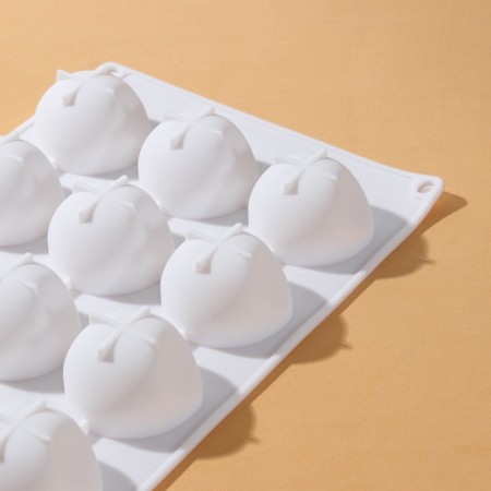 Form for mousse desserts and baking of the Babble, 29 × 18 × 3 cm, 12 cells (5 × 4.5 cm), white color-1