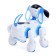 Robot dog “Ki-ki”, programmable, on the control panel, interactive: sound, light, dancing, musical, on batteries, in Russian, blue