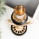 Summary Metal for 1 candle "Heart" black with gold 23x14.5x9.8 cm