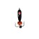 Mormyshka Chertic black, red eye + beads, weight 0.9 g