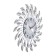 Watching clock, series: openwork, "Castell", smooth move, 50 x 50 cm, d-22 cm