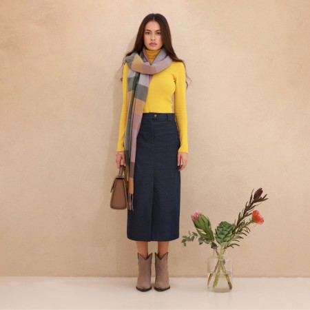 Women's skirt Minaku: Jeans Collection Blue Blue, Rr. 48-4