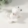 Souvenir Ceramics "Frog on vacation" White with gold, rhinestones 4.5x4x6.2 cm