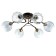 Svetogor chandelier "Light" 6x60W E27 Black 64x64x21cm