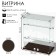 Smail window, 2 inclined shelves, 600 × 300 × 700, chipboard, glass color wenge
