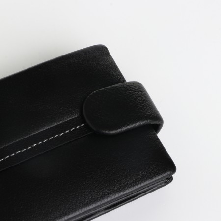 Male purse on the button, black color-2