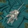 Decor "New Year's Grace" Vetochka leaflet, 37x14 cm, silver