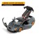 Metal car "coupe", 1:24, doors, hood, trunk, inertia, gray color are opened